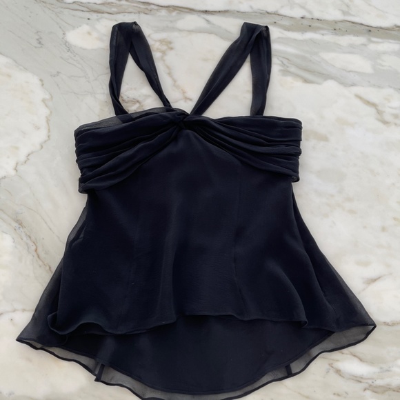 BCBG BLACK BACK TIE TOP SIZE SMALL - Picture 7 of 16